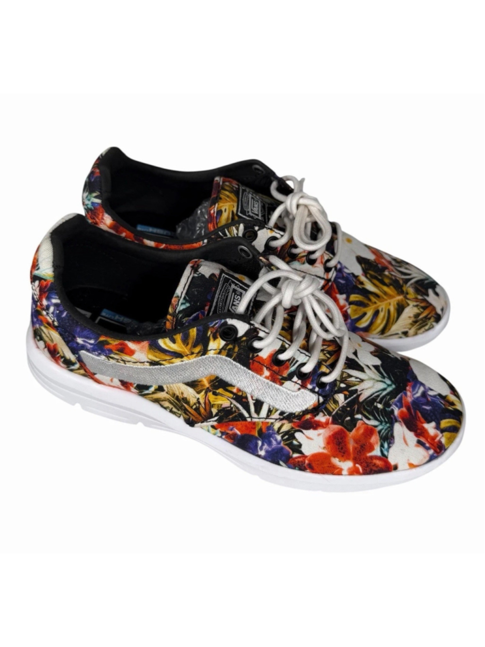 Vans Colorful Hawaiian Tropical Floral Old Skool Skate Shoes Women's Size 7